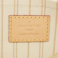 Pre Owned Louis Vuitton Damier Azur Canvas Neverfull Pouch