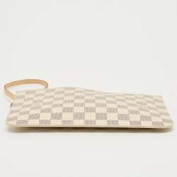 Pre Owned Louis Vuitton Damier Azur Canvas Neverfull Pouch