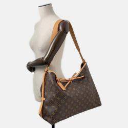 Pre Owned Louis Vuitton Brown Monogram Carryall NM MM Shoulder Bag