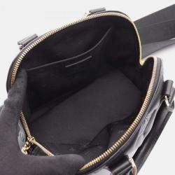 مملوكة مسبقًا Louis Vuitton Alma Soft Bb Bubble Gram Handbag Leather Black