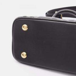 مملوكة مسبقًا Louis Vuitton Alma Soft Bb Bubble Gram Handbag Leather Black
