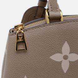 Pre Owned Louis Vuitton Monogram Empreinte Petit Palais Pm Shoulder Tourterelle Creme