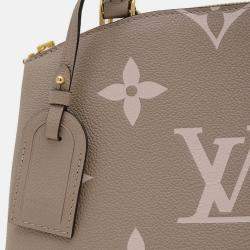 Pre Owned Louis Vuitton Monogram Empreinte Petit Palais Pm Shoulder Tourterelle Creme