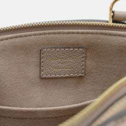 Pre Owned Louis Vuitton Monogram Empreinte Petit Palais Pm Shoulder Tourterelle Creme