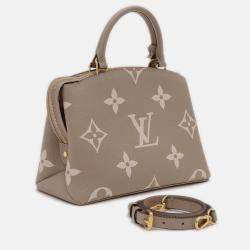 Pre Owned Louis Vuitton Monogram Empreinte Petit Palais Pm Shoulder Tourterelle Creme