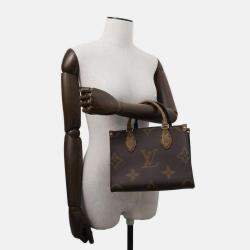 Pre Owned Louis Vuitton Handbag Monogram Reverse Giant On-The-Go Pm
