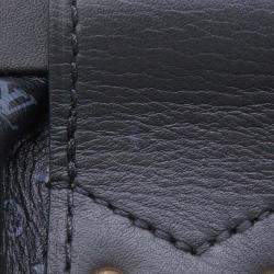 Pre Owned Louis Vuitton Nanogram Calf Leather Monogram Clutch Bag Black