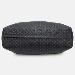 Pre Owned Louis Vuitton Nanogram Calf Leather Monogram Clutch Bag Black