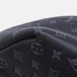 Pre Owned Louis Vuitton Nanogram Calf Leather Monogram Clutch Bag Black