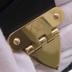 Pre Owned Louis Vuitton Nanogram Calf Leather Monogram Clutch Bag Black