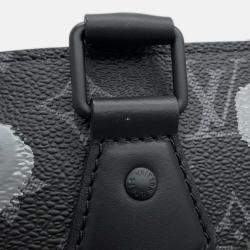 Pre Owned Louis Vuitton Monogram Eclipse Handbag With Painted Dots Lv X Yk Sac Plat Black
