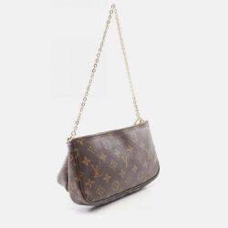 Pre Owned Louis Vuitton Multi Pochette Accessoires Shoulder Bag In Coated Canvas With Monogram Design Brown And Khaki