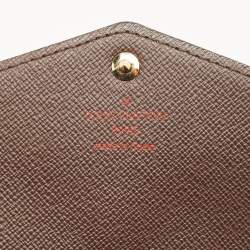 Pre Owned Louis Vuitton Damier Ebene Canvas Sarah Wallet
