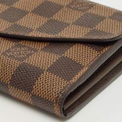 Pre Owned Louis Vuitton Damier Ebene Canvas Sarah Wallet