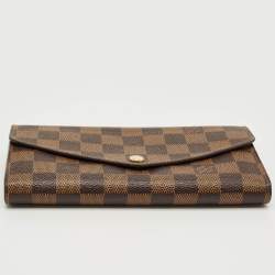 Pre Owned Louis Vuitton Damier Ebene Canvas Sarah Wallet