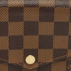 Pre Owned Louis Vuitton Damier Ebene Canvas Sarah Wallet