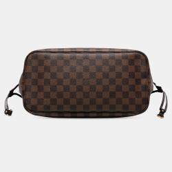 Pre Owned Louis Vuitton Brown Damier Ebene Neverfull MM