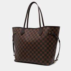 Pre Owned Louis Vuitton Brown Damier Ebene Neverfull MM
