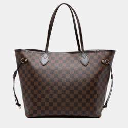 Pre Owned Louis Vuitton Brown Damier Ebene Neverfull MM