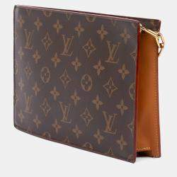 Pre Owned Louis Vuitton Brown Monogram Legacy Chain Clutch