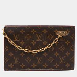 Pre Owned Louis Vuitton Brown Monogram Legacy Chain Clutch
