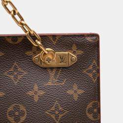 Pre Owned Louis Vuitton Brown Monogram Legacy Chain Clutch
