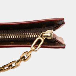 Pre Owned Louis Vuitton Brown Monogram Legacy Chain Clutch