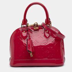 Pre Owned Louis Vuitton Pink Monogram Vernis Alma BB