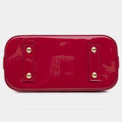 Pre Owned Louis Vuitton Pink Monogram Vernis Alma BB