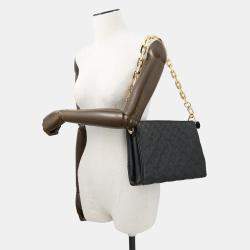 Pre Owned Louis Vuitton Coussin Black Monogram Pattern Lamb Leather PM Crossbody Bag