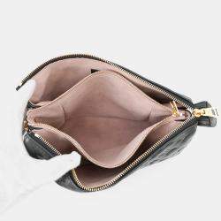 Pre Owned Louis Vuitton Coussin Black Monogram Pattern Lamb Leather PM Crossbody Bag
