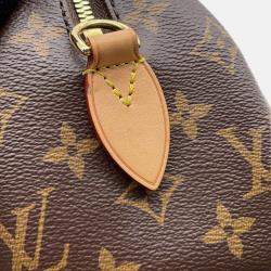 Pre Owned Louis Vuitton Speedy Bandouliere Red/Brown Monogram Size 20