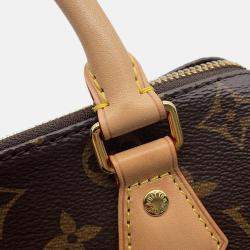 Pre Owned Louis Vuitton Speedy Bandouliere Red/Brown Monogram Size 20