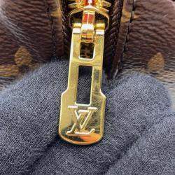 Pre Owned Louis Vuitton Speedy Bandouliere Red/Brown Monogram Size 20