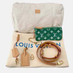 Pre Owned Louis Vuitton Speedy P9 Bandouliere Green/Vert Calf Leather Size 40
