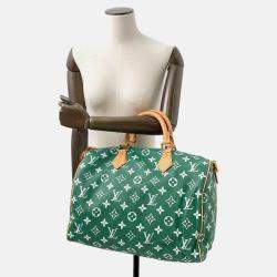 Pre Owned Louis Vuitton Speedy P9 Bandouliere Green/Vert Calf Leather Size 40