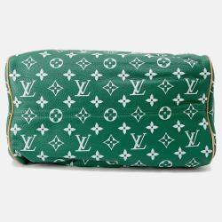 Pre Owned Louis Vuitton Speedy P9 Bandouliere Green/Vert Calf Leather Size 40