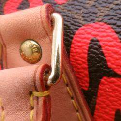 Pre Owned Louis Vuitton Speedy Orange/Brown Monogram Graffiti Size 30