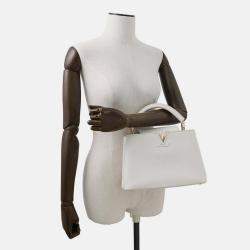 Pre Owned Louis Vuitton Cub Cine Blanc Taurillon Leather Size Bb