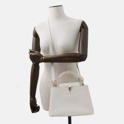 Pre Owned Louis Vuitton Cub Cine Blanc Taurillon Leather Size Bb