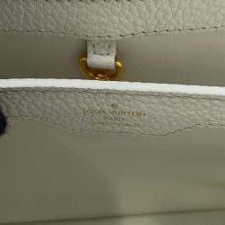 Pre Owned Louis Vuitton Cub Cine Blanc Taurillon Leather Size Bb