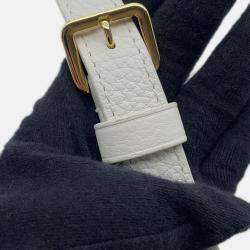 Pre Owned Louis Vuitton Cub Cine Blanc Taurillon Leather Size Bb