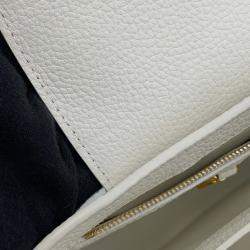 Pre Owned Louis Vuitton Cub Cine Blanc Taurillon Leather Size Bb