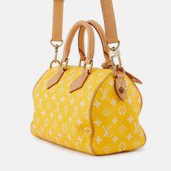 Pre Owned Louis Vuitton Speedy P9 Bandouliere Jaunemat Monogram Size 25