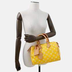 Pre Owned Louis Vuitton Speedy P9 Bandouliere Jaunemat Monogram Size 25