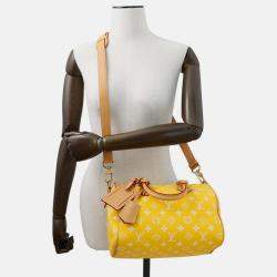Pre Owned Louis Vuitton Speedy P9 Bandouliere Jaunemat Monogram Size 25