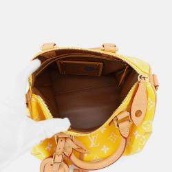 Pre Owned Louis Vuitton Speedy P9 Bandouliere Jaunemat Monogram Size 25