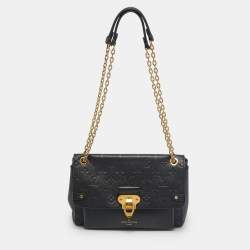 Pre Owned Louis Vuitton Black Monogram Empreinte Leather Vavin PM Bag
