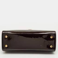 Pre Owned Louis Vuitton Amarante Monogram Vernis Brea MM Bag