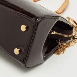 Pre Owned Louis Vuitton Amarante Monogram Vernis Brea MM Bag